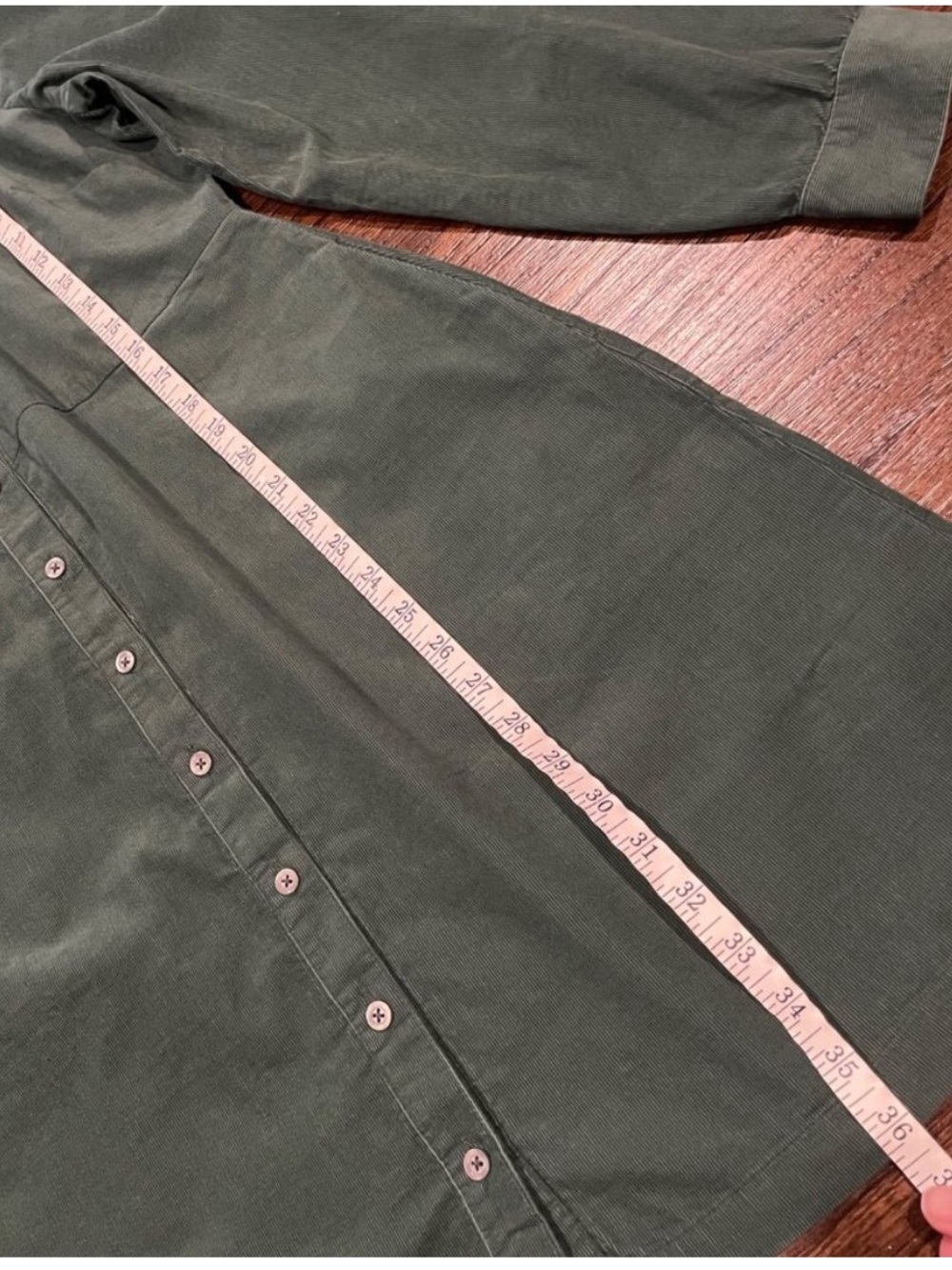 NWT J Crew Forest Green Long Sleeve Corduroy Dress 12 - Picture 12 of 14